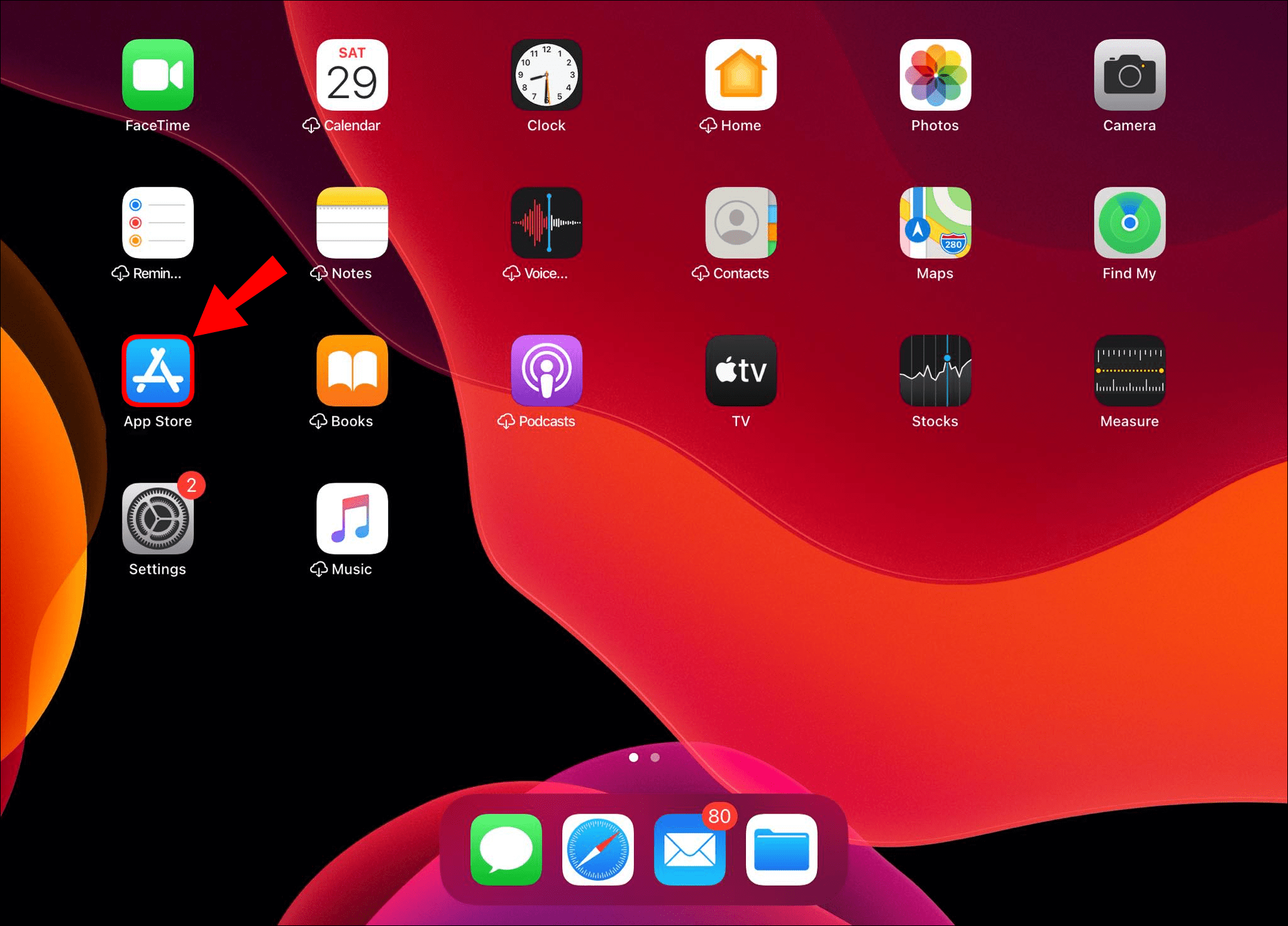 在目标 iPad 上启动 Apple App Store。