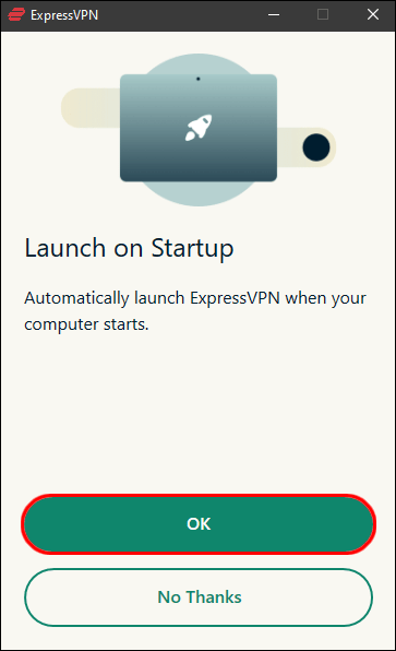 启动 ExpressVPN。
