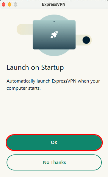 启动 ExpressVPN。