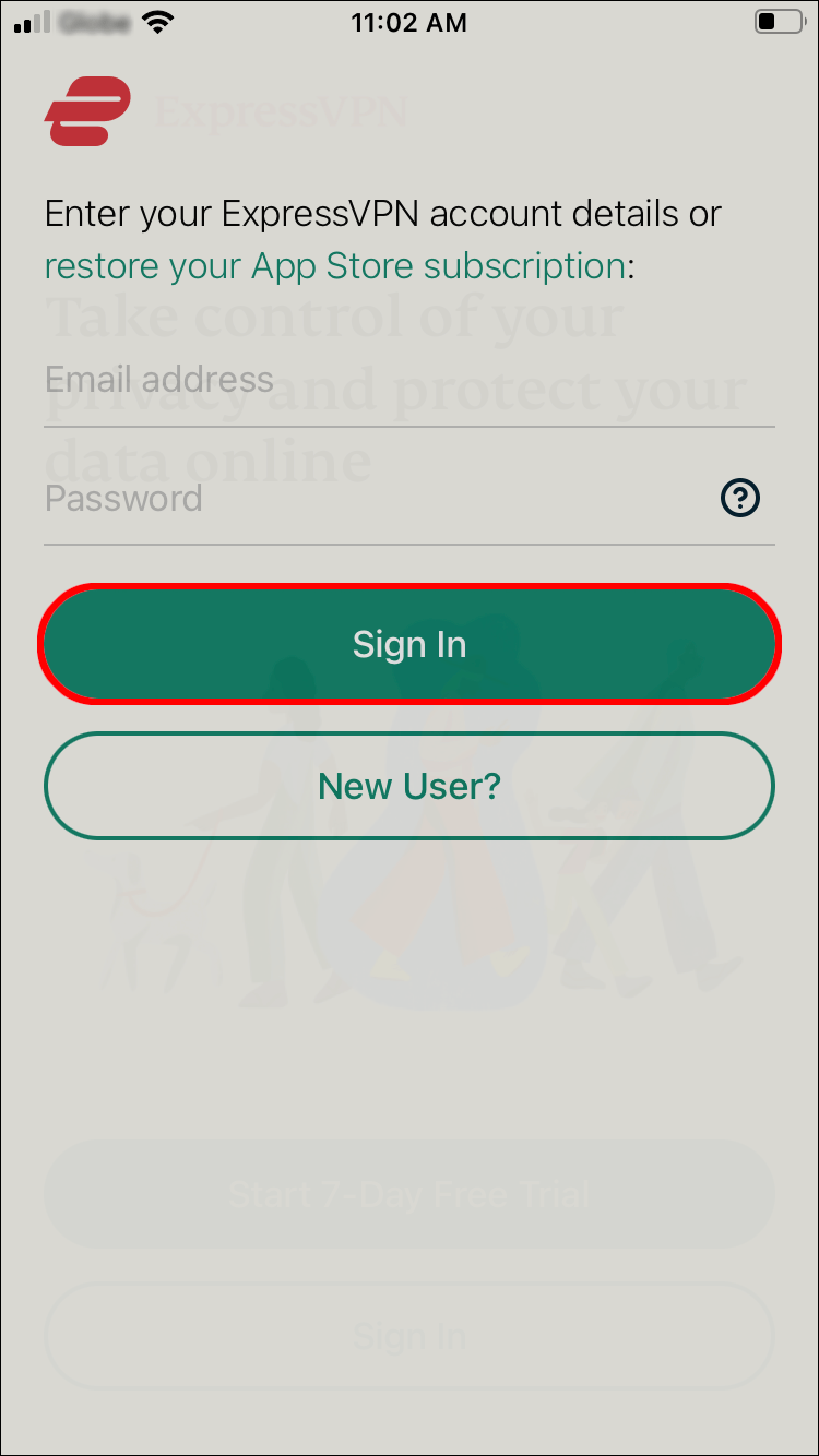 使用您的凭据登录。
