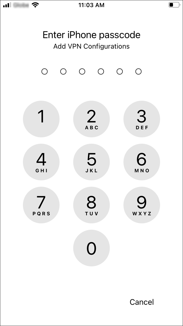 通过输入密码或使用 TouchID 授予 ExpressVPN 权限以设置 VPN 连接。