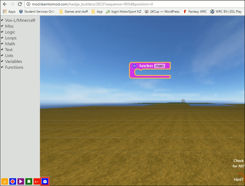 为您的 mod 命名,然后单击“Blocky”或“JS”,使用拖放编辑器创建您的 mod 或使用 JavaScript 对其进行编码。