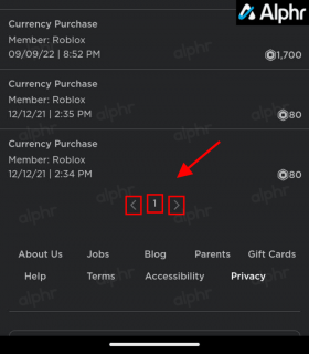How To View Purchase History In Roblox Roblox Android View Robux Purchase History 0009 280x320 