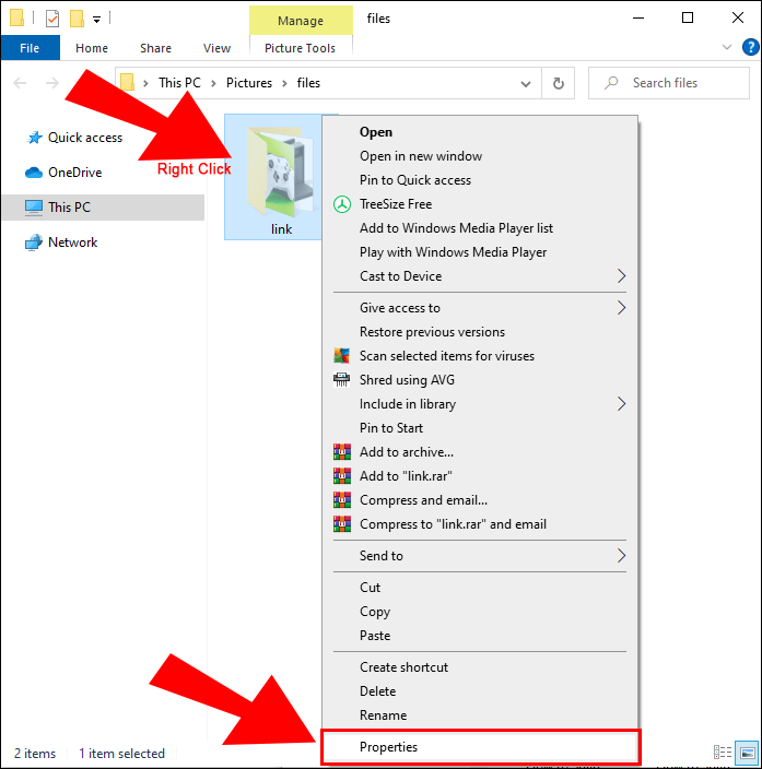 右键单击该项目并向下滚动到“属性”。