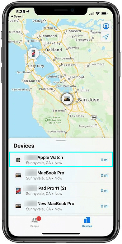 从显示的列表中选择您的 Apple Watch。