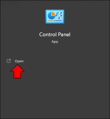 启动“控制面板”。