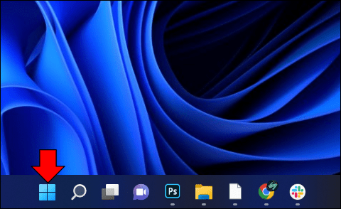 单击 Windows 图标打开“开始”菜单。