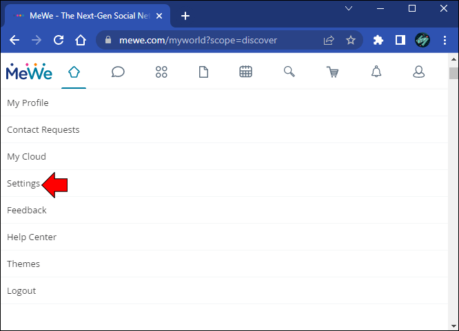 プロフィールの「設定」に進みます。
