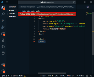 How to Change the Python Interpreter in VS Code