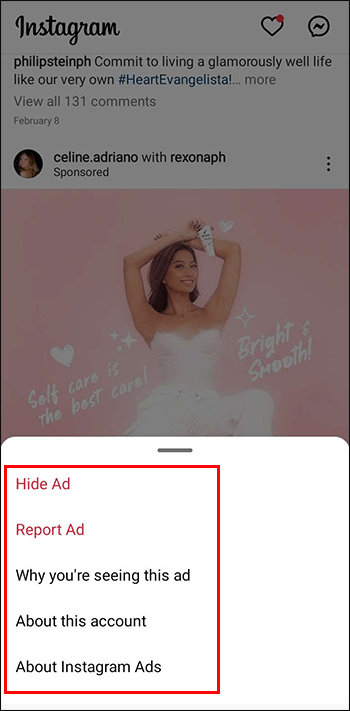 Jak pozbyć się sugerowanych postów Pop up menu