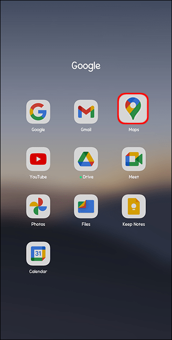 Google マップを開きます。