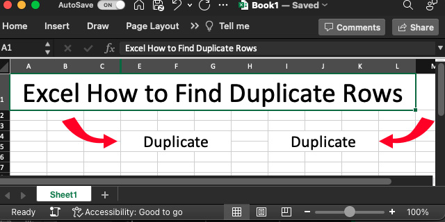 How to Find Duplicate Rows in Excel