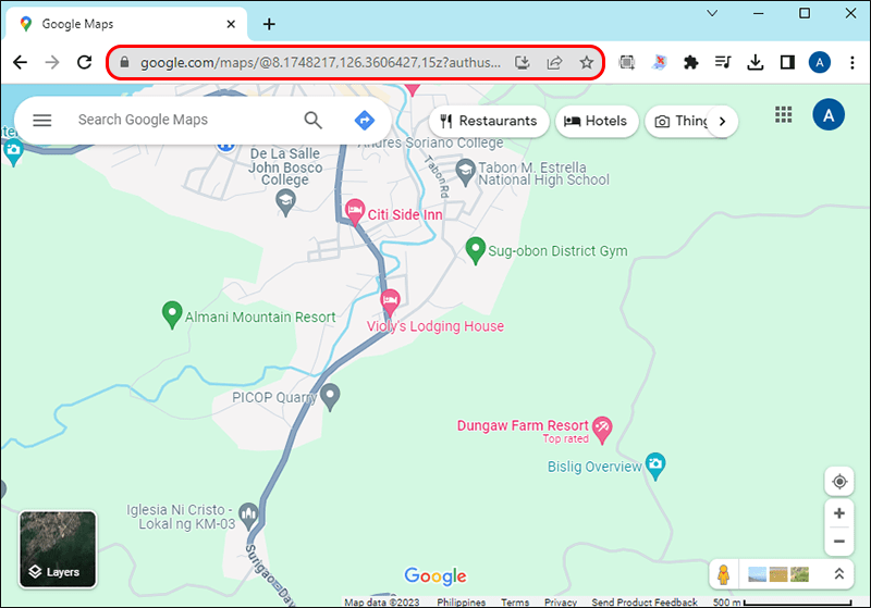 Google マップにアクセスし、Google アカウントにログインしていることを確認します。