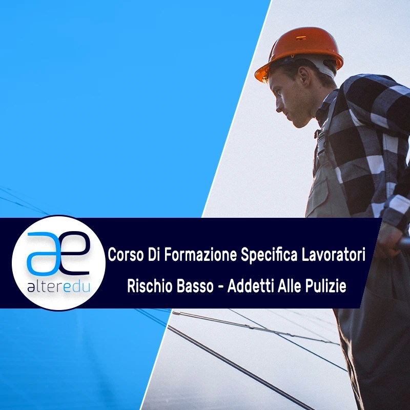 Corso Formazione Lavoratori Rischio Basso - Addetti Pulizie | Alteredu 800_x_800_webp