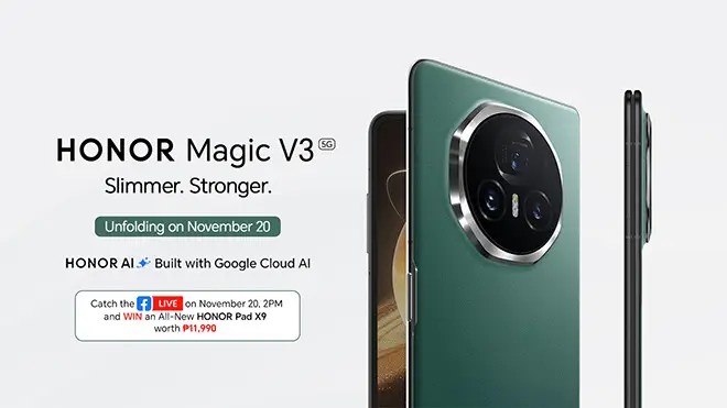 The World’s Thinnest and Strongest HONOR Magic V3 is Unfolding on November 20! 