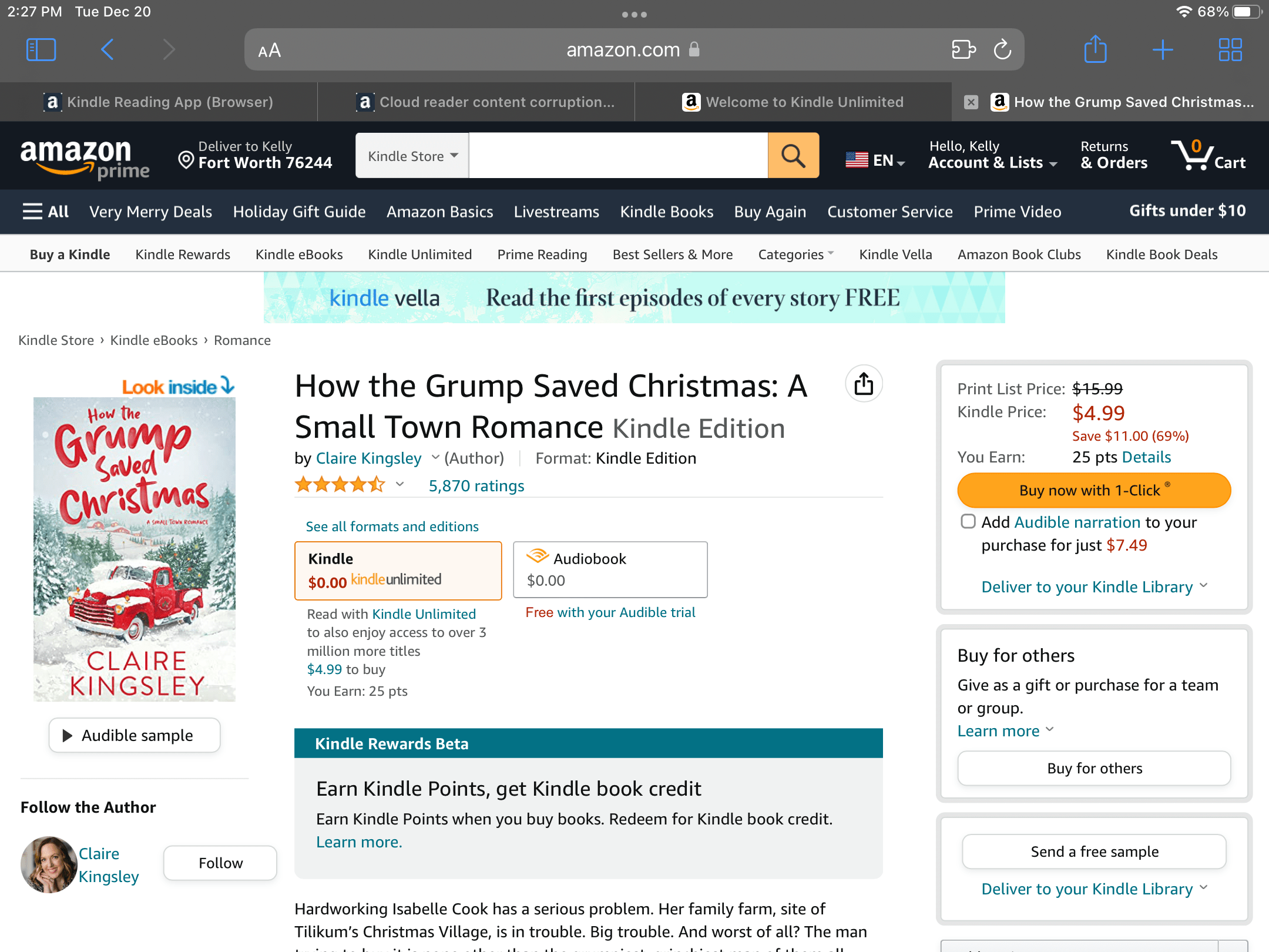 Unable to borrow/check out? kindle unlimited books