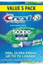 Crest Complete + Scope Outlast Ultra Toothpaste 5x178g (NETWT 893g) MHD 01/2026