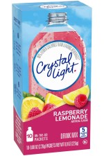 Crystal Light Raspberry Lemonade Sugar Free Drink Mix Singles Caffeine Free - 10ct-2.26g NET WT 22.6g MHD 25/04/2027