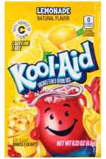 Kool-Aid Unsweetened Lemonade Naturally Flavored Powdered Soft Drink Mix, Packet 6.5g - MHD 21/02/2027