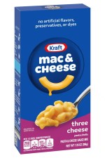 Kraft Three Cheese Mac N Cheese Macaroni and Cheese Dinner with Mini-Shell Pasta - 206g - MHD 25/01/2026