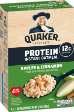 Quaker Protein Instant Oatmeal Apples & Cinnamon 6x60g (360g) - MHD 08/12/2025