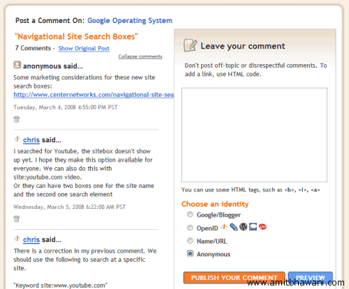 blogger comments box
