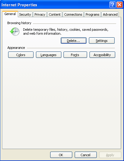 Delete Browser History