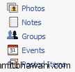 facebook groups menu