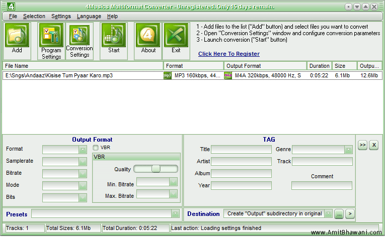 4Musics Convert Mp3 to M4A