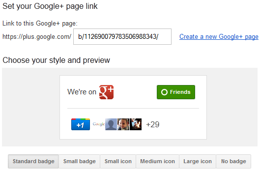 Google Plus Page Link