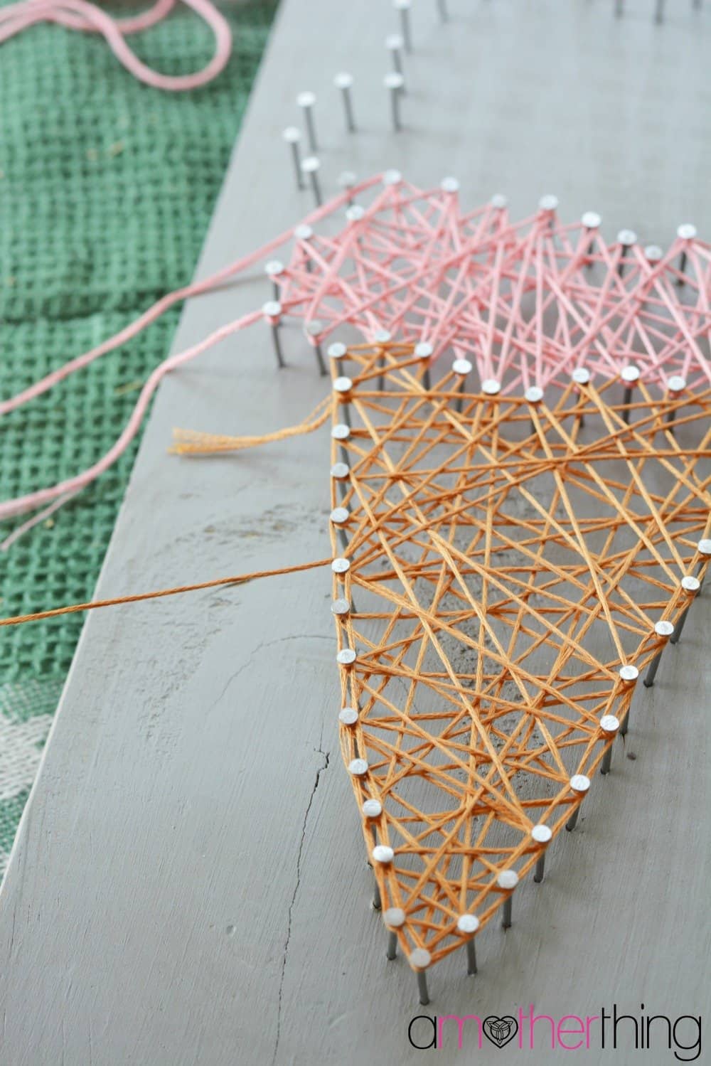 diy string art ice cream cone with template