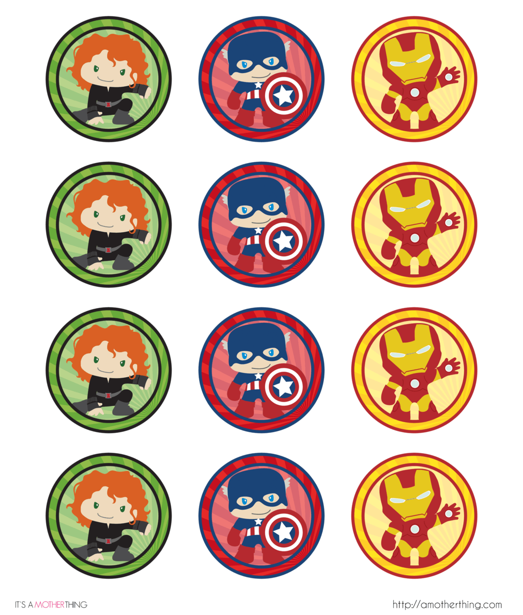 Free Avengers Super Hero Birthday Party Cupcake Topper Printables It S A Mother Thing