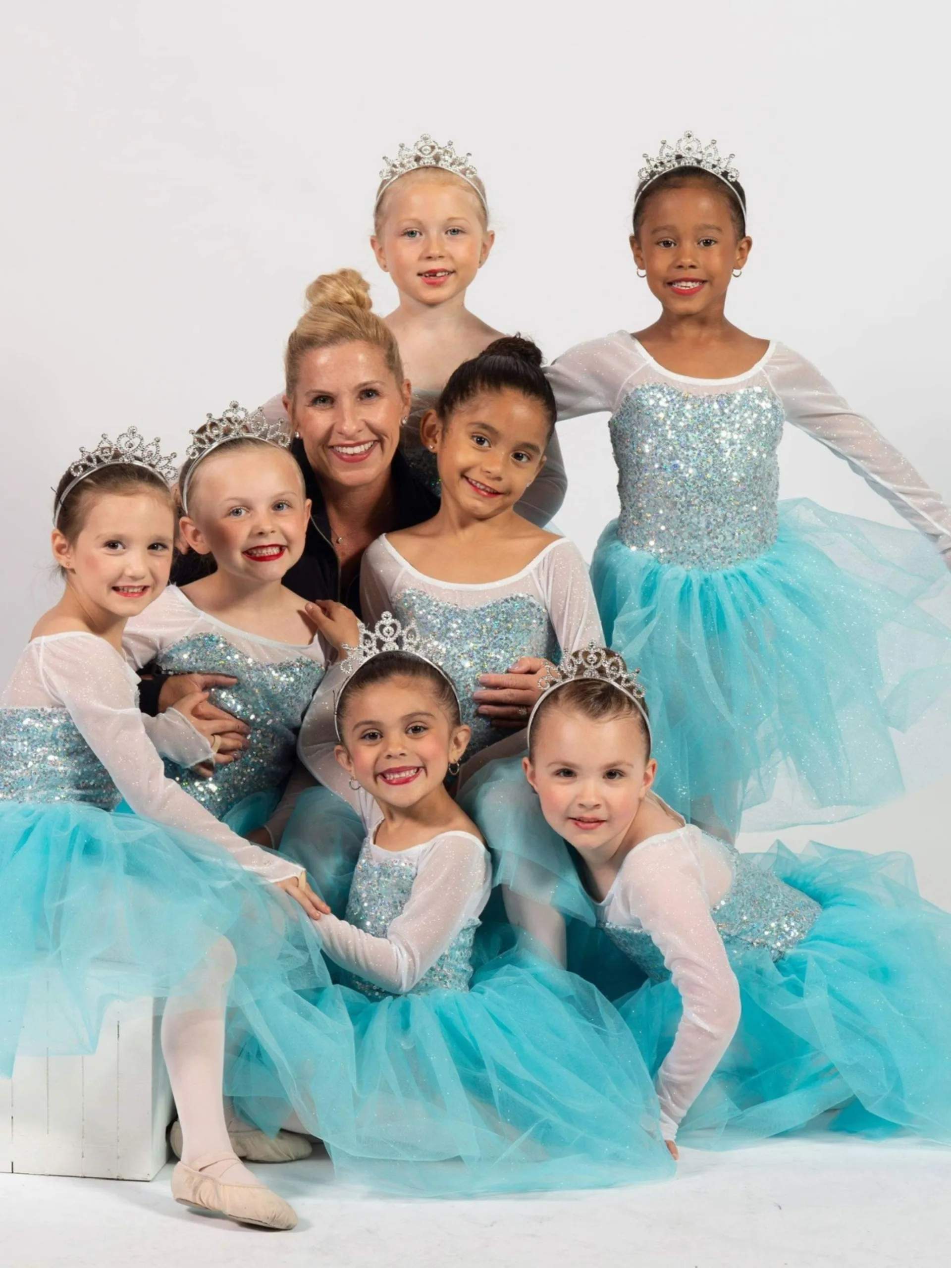 Amy Blake with young ballerinas.