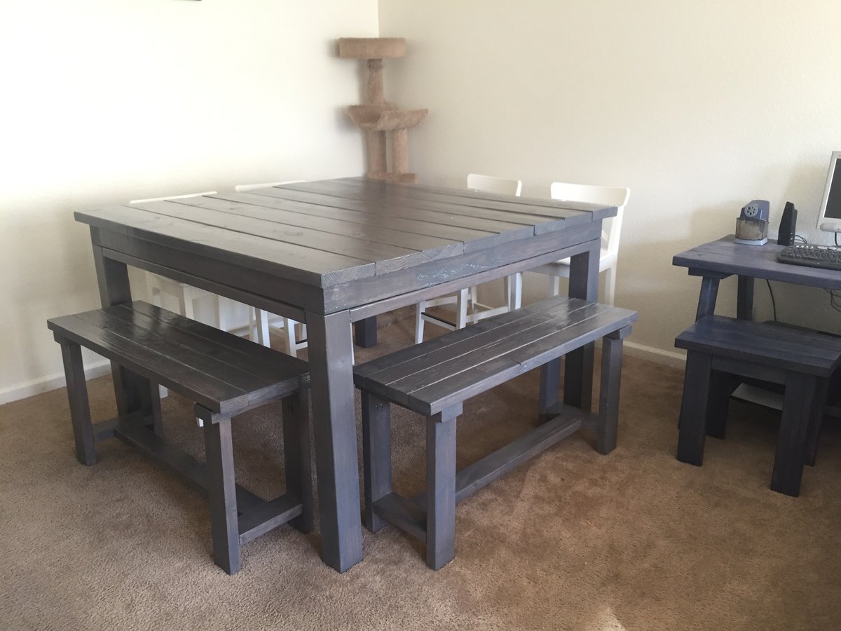 Its an ideal piece to add a rustic yet modern touch to your home, kitchen, bar or restaurant. Ana White | Altered 8 seater table - DIY Projects