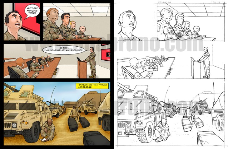 Military Comic - Portfolio Page 02