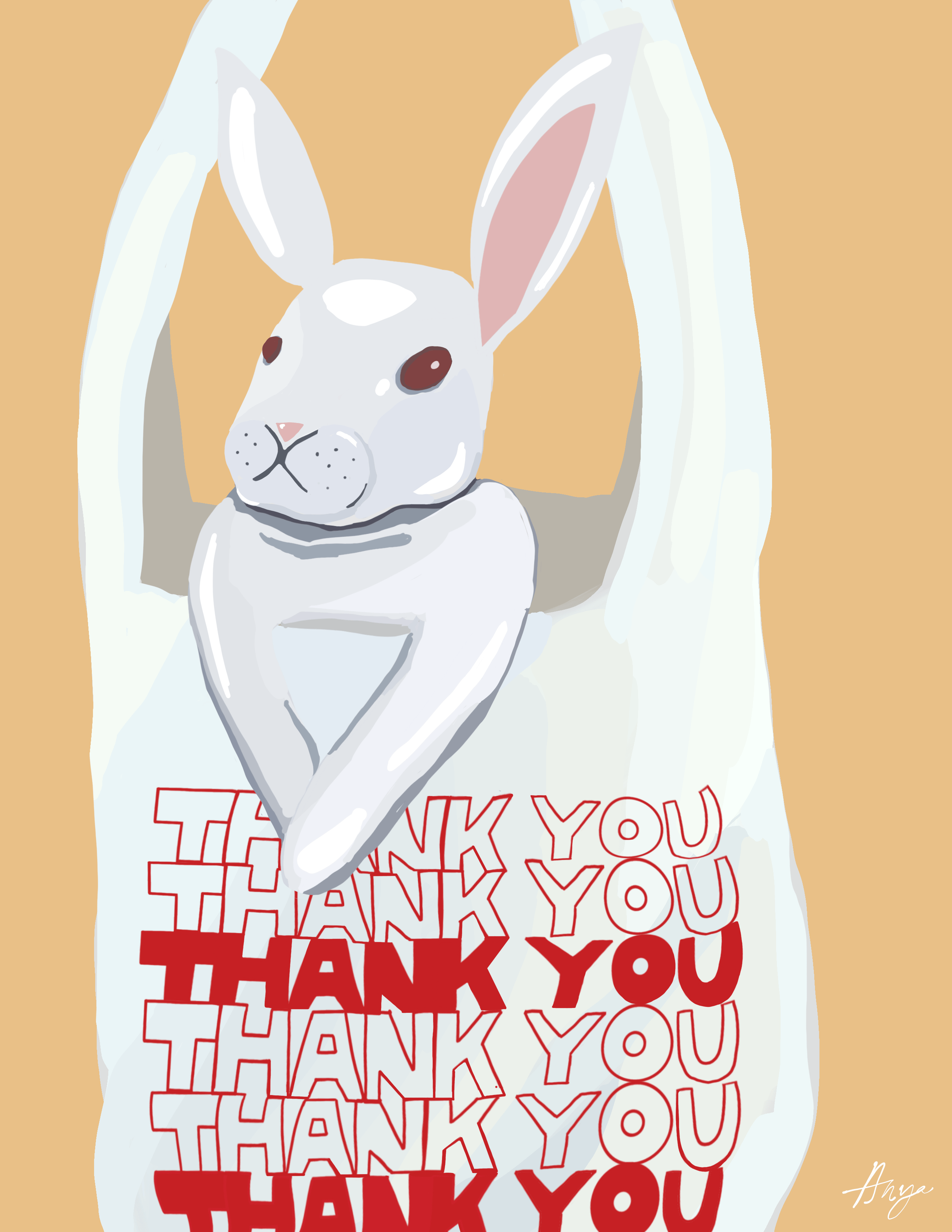 Thank You Rabbit 8″ x 11″ - Anastasia Yip
