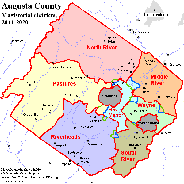 Augusta County Districts 2011 Change Change 