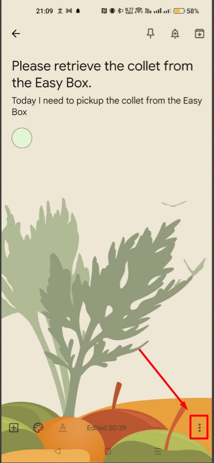 Add a background image to a note on Google Keep