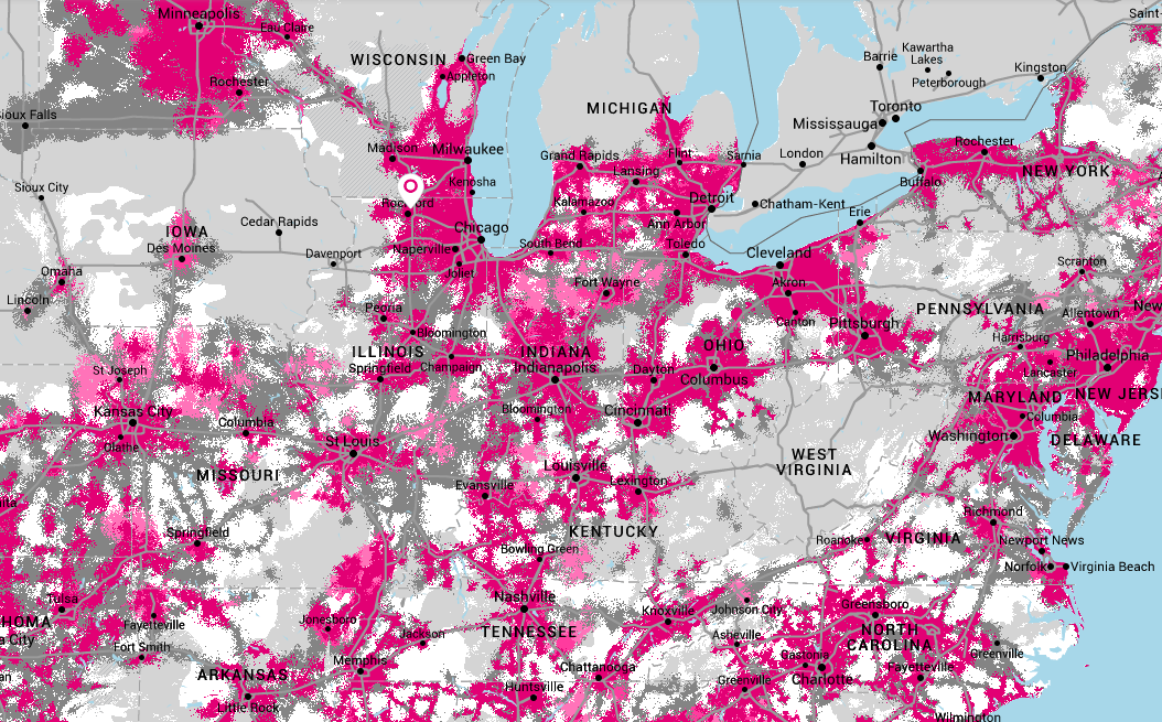 T Mobile S New Next Gen Network Map Offers A More Accurate Look At Coverage.