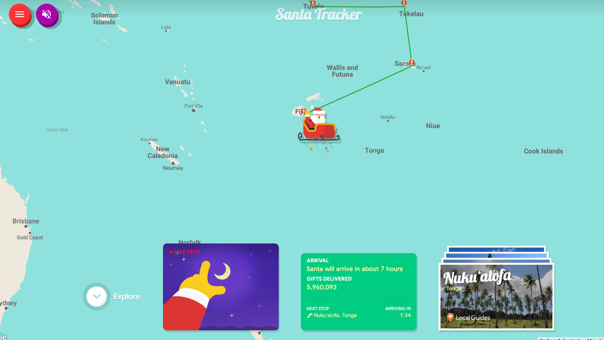 Santa Claus Is Coming To Town And You Can Now Track Him On Google Google Santa Tracker 