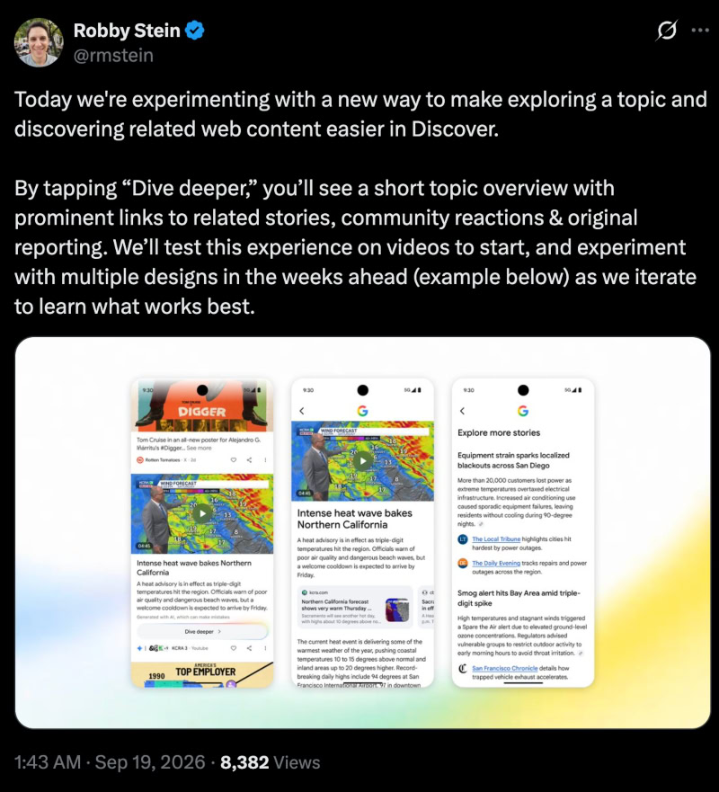 Google Discover Dive Deeper Google Discover Dive Deeper