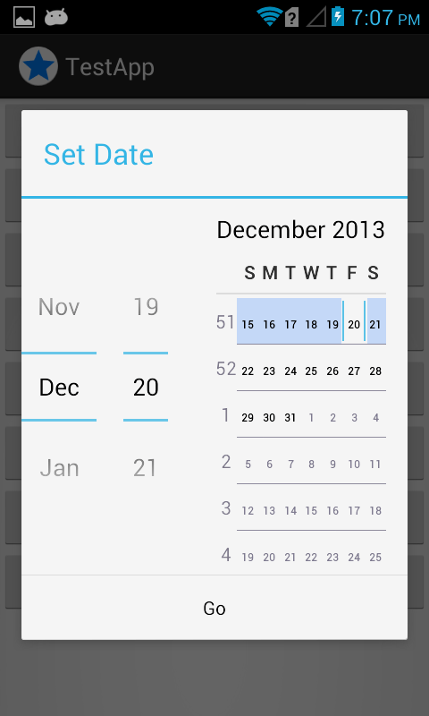 android alertdialog with datepicker