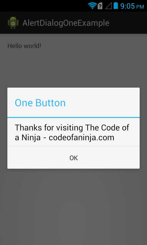 Android AlertDialog.Builder Example - how to run one of the example alertdialog methods