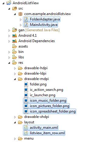 Highlighted are the files we’ll create.