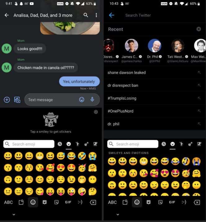 Android 10 devices can now use android 11 emojis