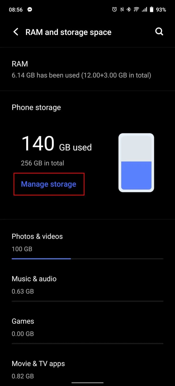 How to clear up space Android image 3b