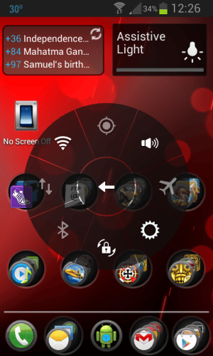 Floating Touch System Toggles
