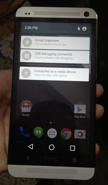 HTC one Android L preview install