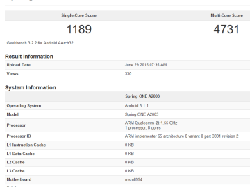 OnePlus 2 will come with 4GB RAM, a benchmark reveals