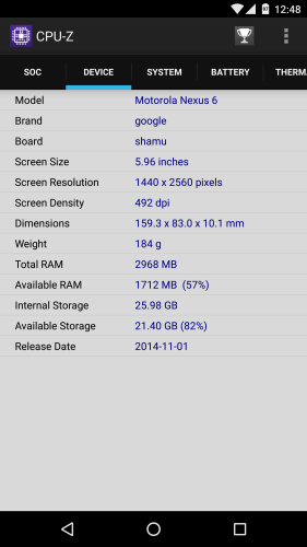 CPU Z Android full screen ads